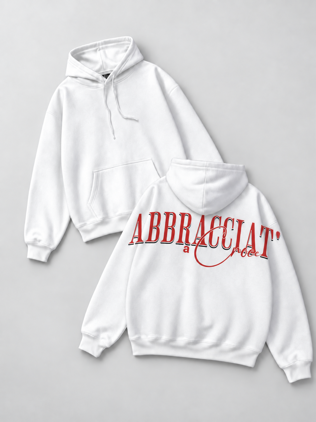 Felpa "Abbracciat' a croce"