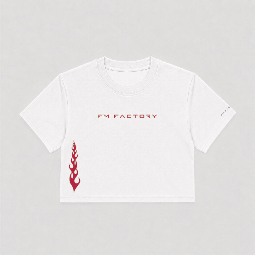T-shirt Crop Donna " ' O diavulo"
