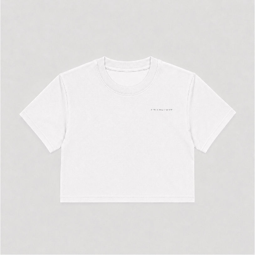 T-shirt Crop Donna "Zitto a ci sape 'o juoco"