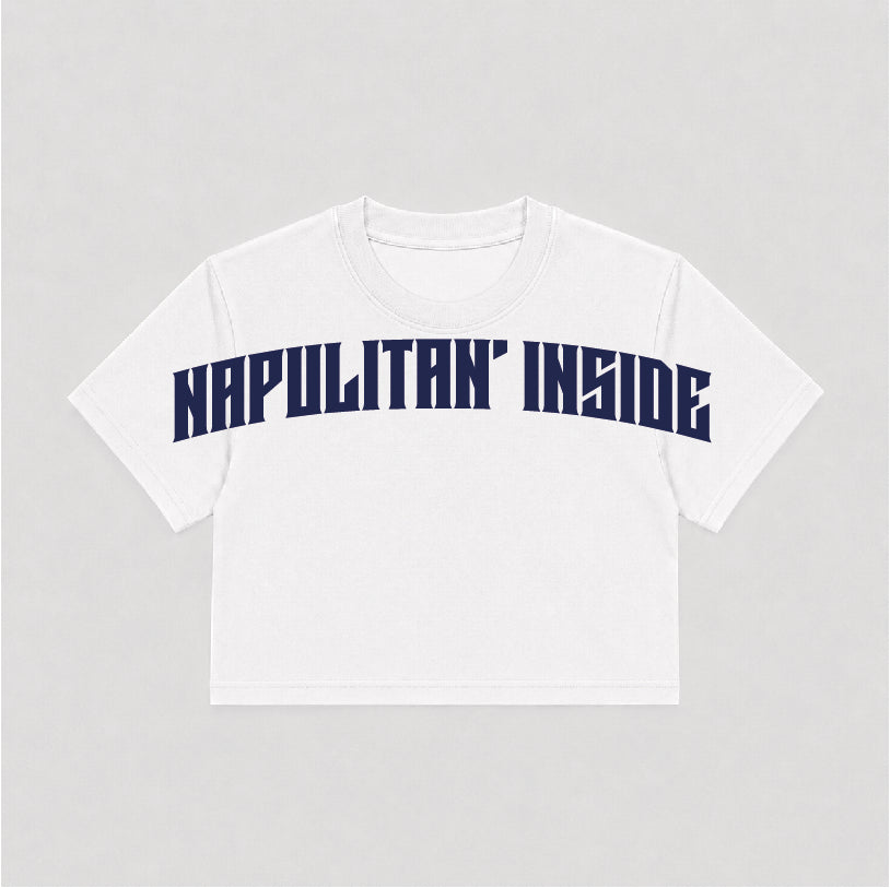 T-shirt Crop Donna "Napulitan' Inside"