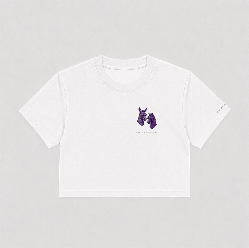 T-shirt Crop Donna "'O ciuccio"
