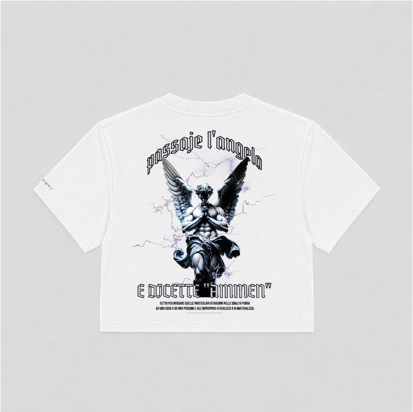 T-shirt Crop Donna  "Passaje l'angelo"