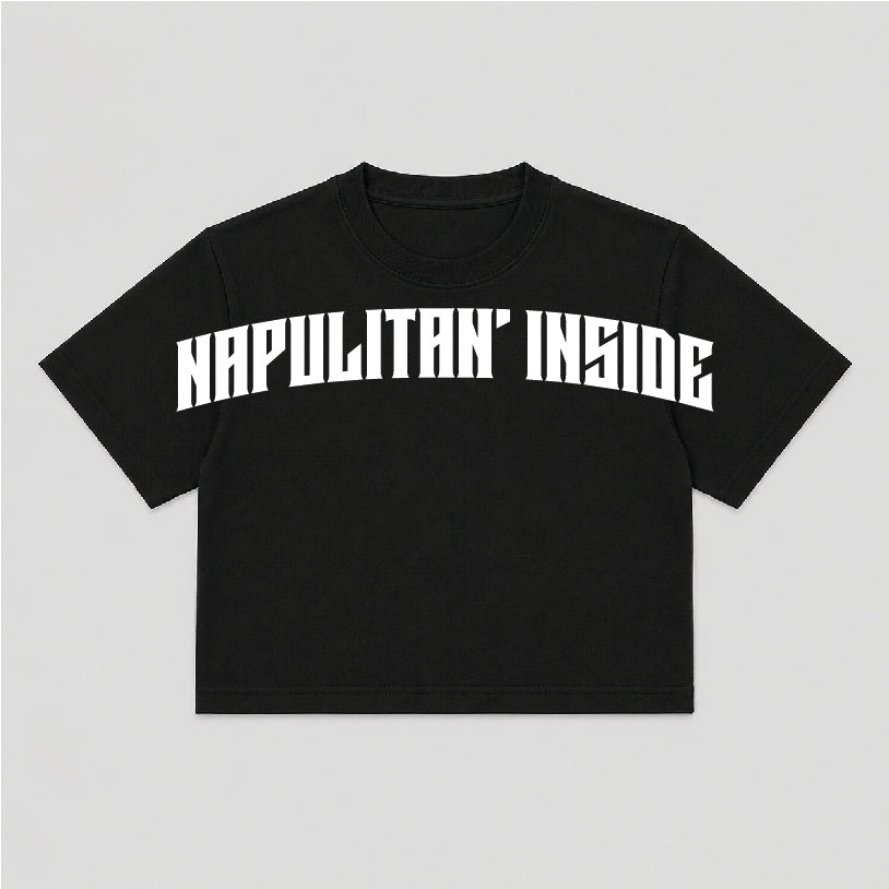 T-shirt Crop Donna "Napulitan' Inside"