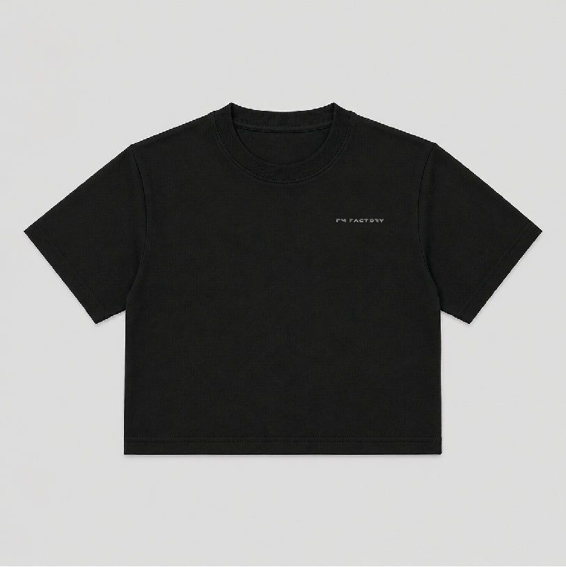 T-shirt Crop Donna "Zitto a ci sape 'o juoco"