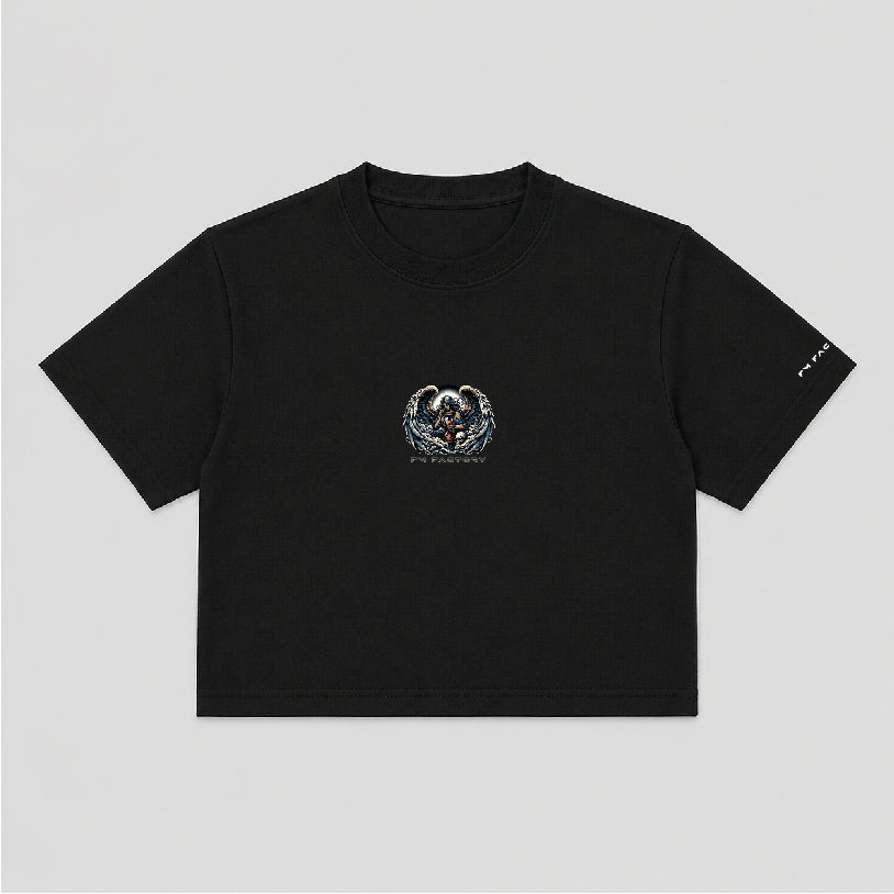 T-shirt Crop Donna "Adda passà 'a nuttata"