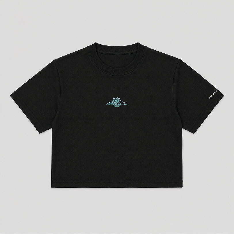 T-shirt Crop Donna "Quann ' o mar è calmo"