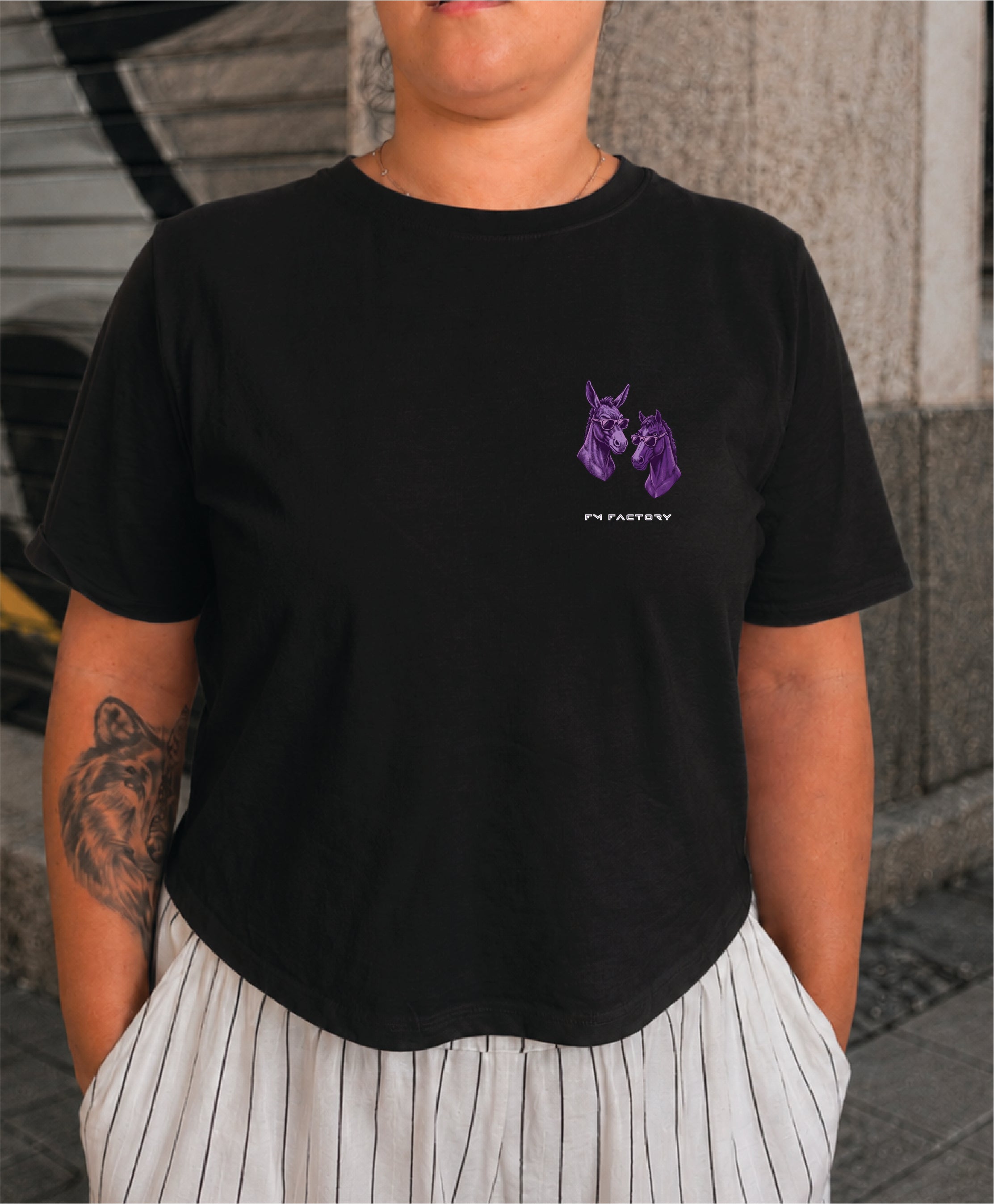 T-shirt Crop Donna "'O ciuccio"