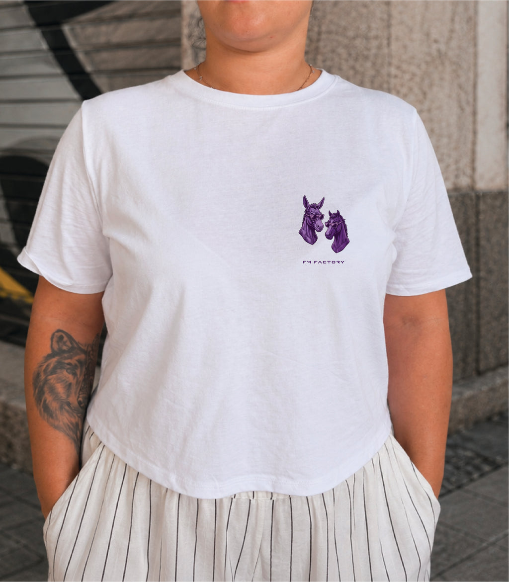 T-shirt Crop Donna "'O ciuccio"