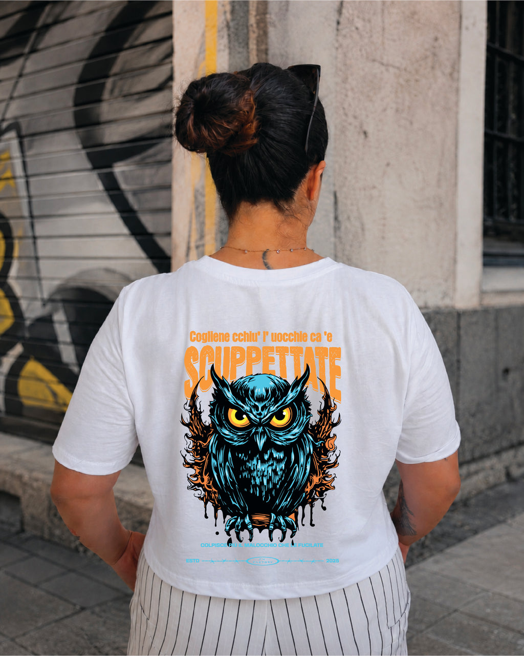 T-shirt Crop Donna "Ciucciuettola"