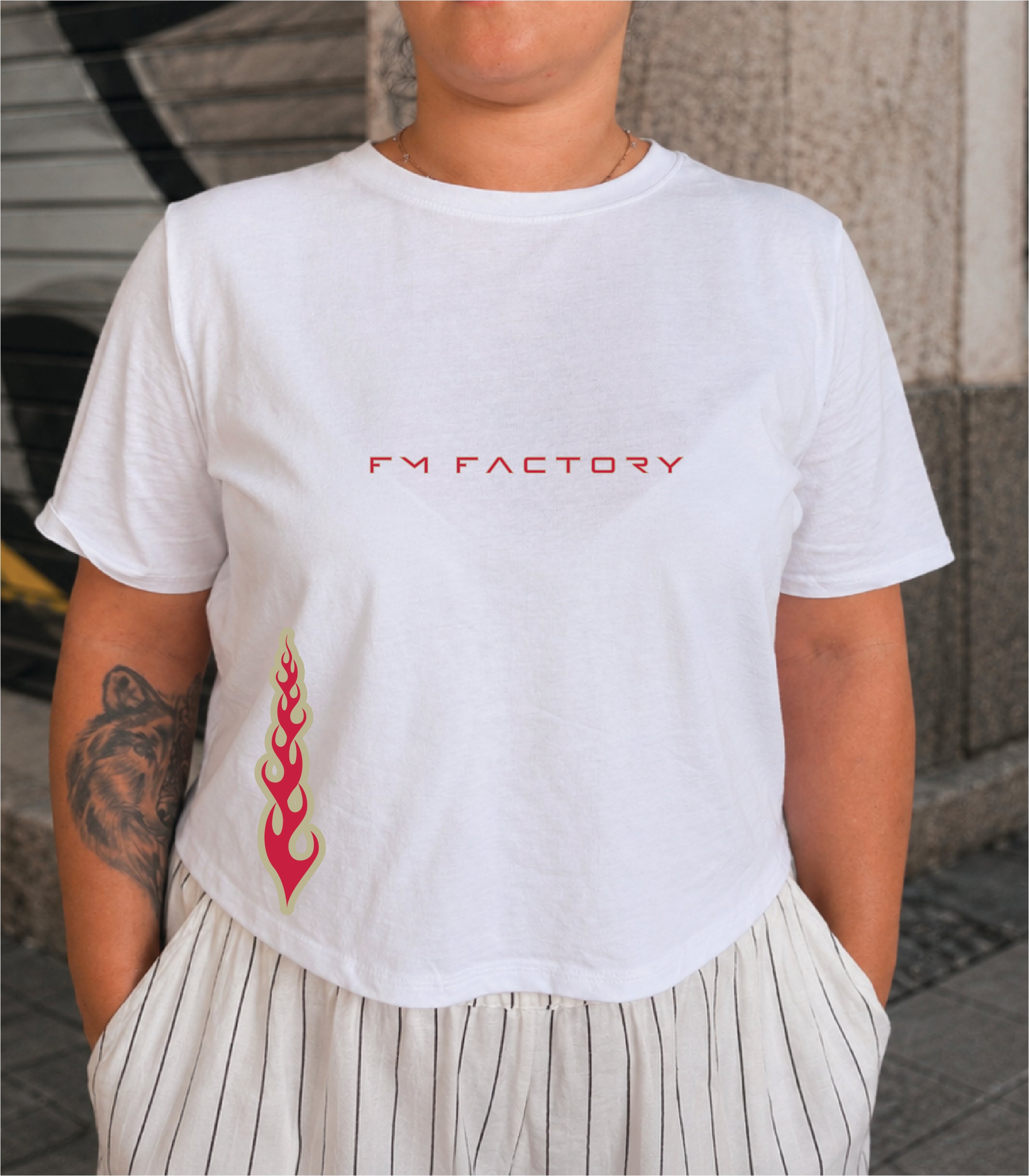 T-shirt Crop Donna " ' O diavulo"