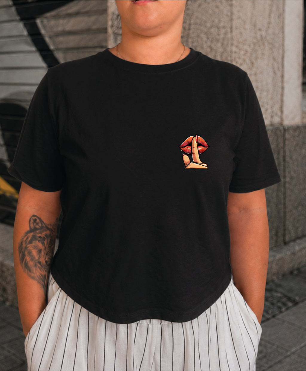 T-shirt Crop Donna "'A meglia parola"